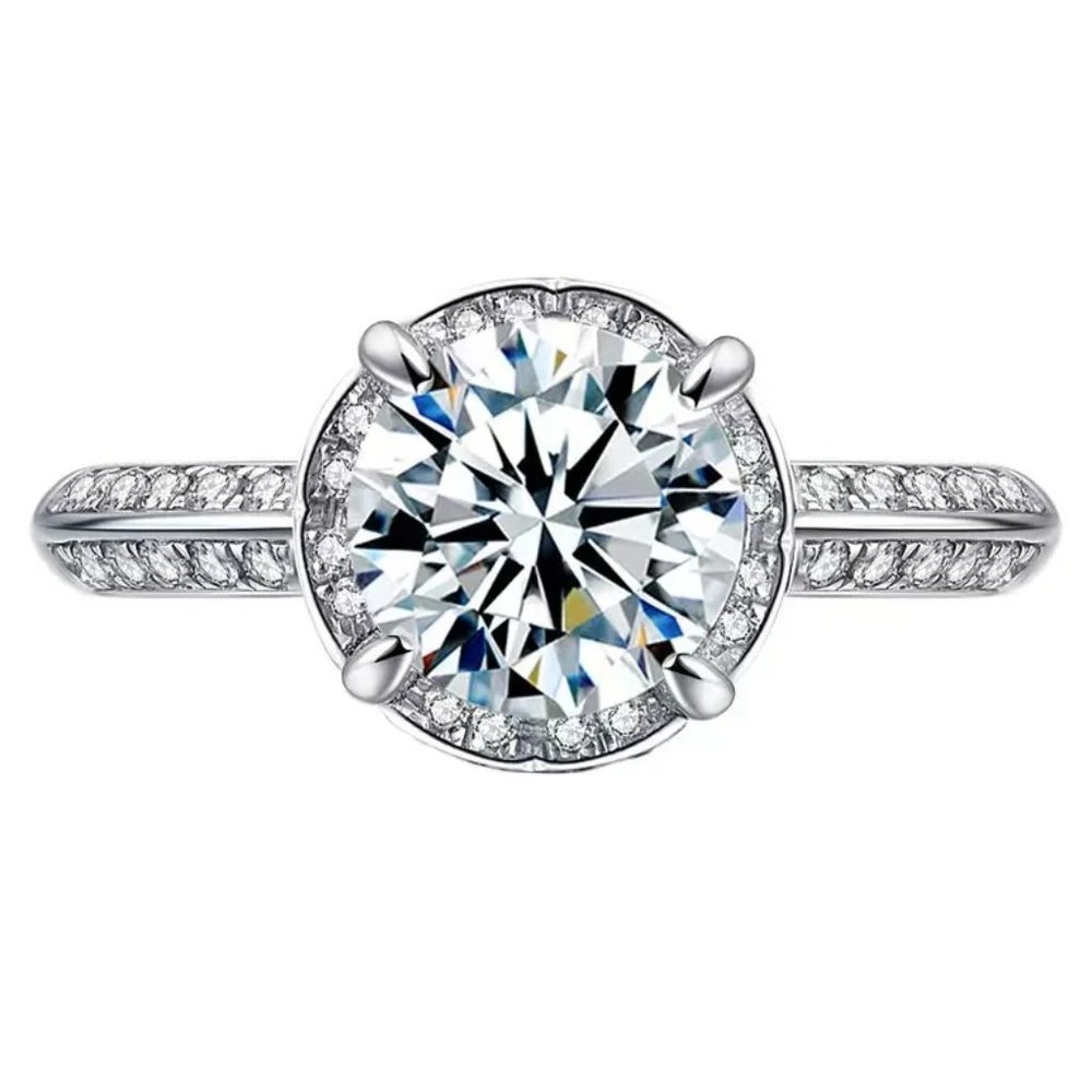 Beautiful Victorian Certified 1.00Ctw Moissanite Ring - Picture 4 of 5